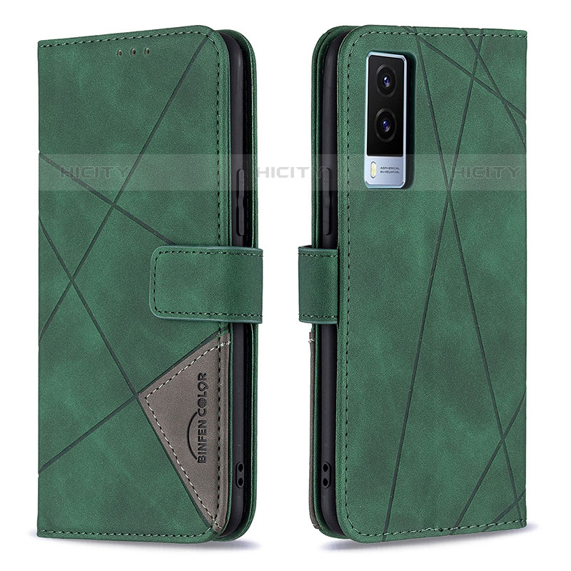 Funda de Cuero Cartera con Soporte Carcasa B08F para Vivo V21e 5G