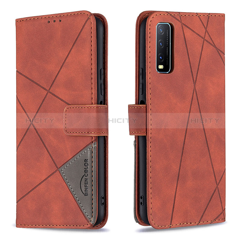 Funda de Cuero Cartera con Soporte Carcasa B08F para Vivo Y12s (2021)