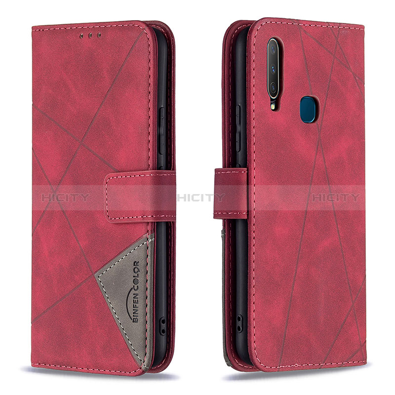 Funda de Cuero Cartera con Soporte Carcasa B08F para Vivo Y3s