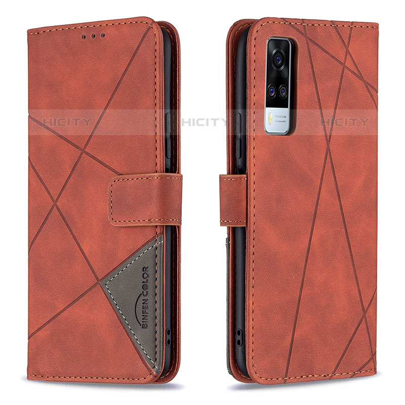 Funda de Cuero Cartera con Soporte Carcasa B08F para Vivo Y51A