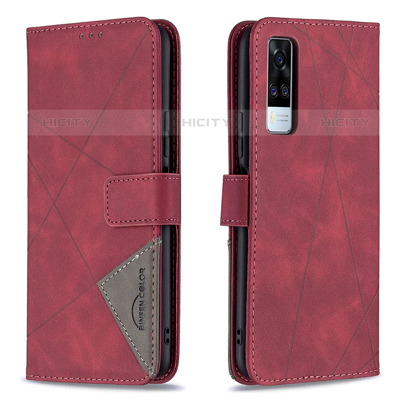 Funda de Cuero Cartera con Soporte Carcasa B08F para Vivo Y51A