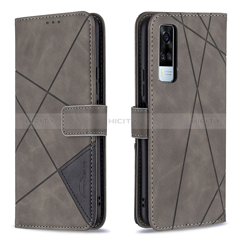 Funda de Cuero Cartera con Soporte Carcasa B08F para Vivo Y53s 4G