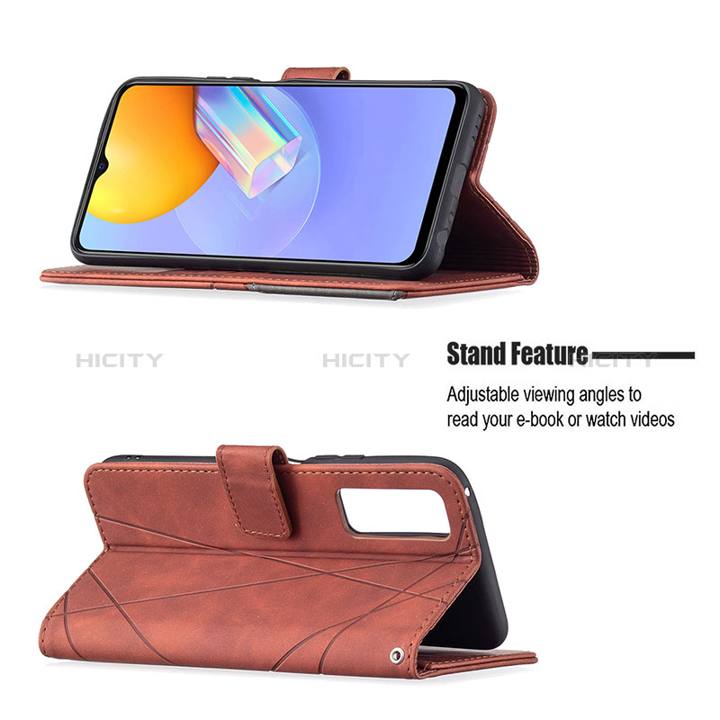 Funda de Cuero Cartera con Soporte Carcasa B08F para Vivo Y53s 4G