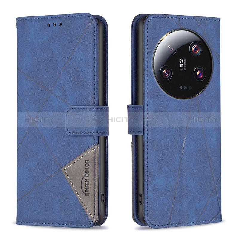 Funda de Cuero Cartera con Soporte Carcasa B08F para Xiaomi Mi 13 Ultra 5G Azul