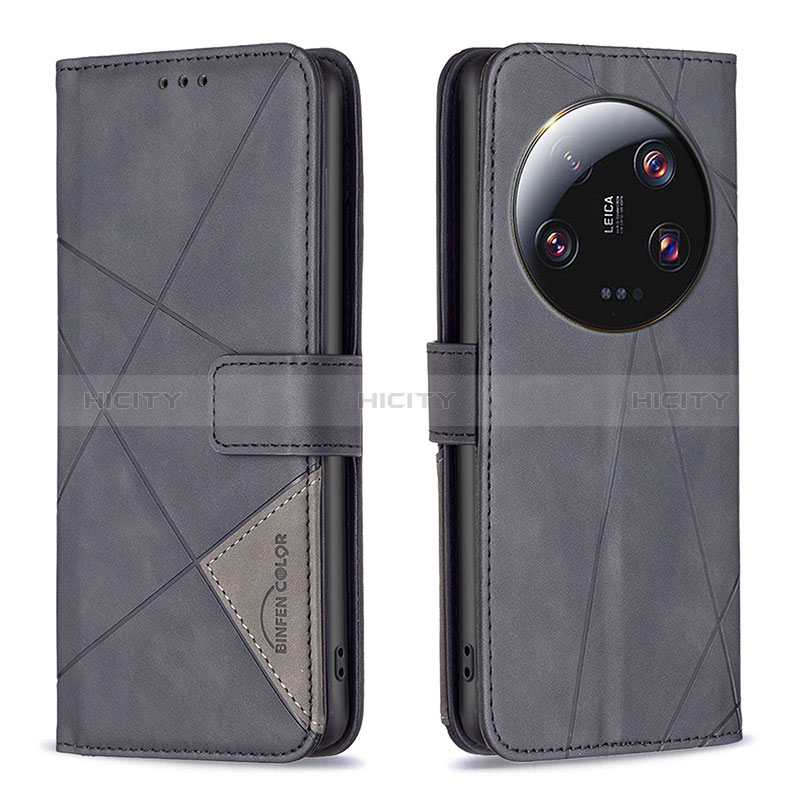 Funda de Cuero Cartera con Soporte Carcasa B08F para Xiaomi Mi 13 Ultra 5G Negro