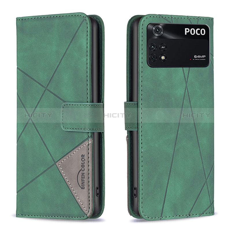 Funda de Cuero Cartera con Soporte Carcasa B08F para Xiaomi Poco M4 Pro 4G