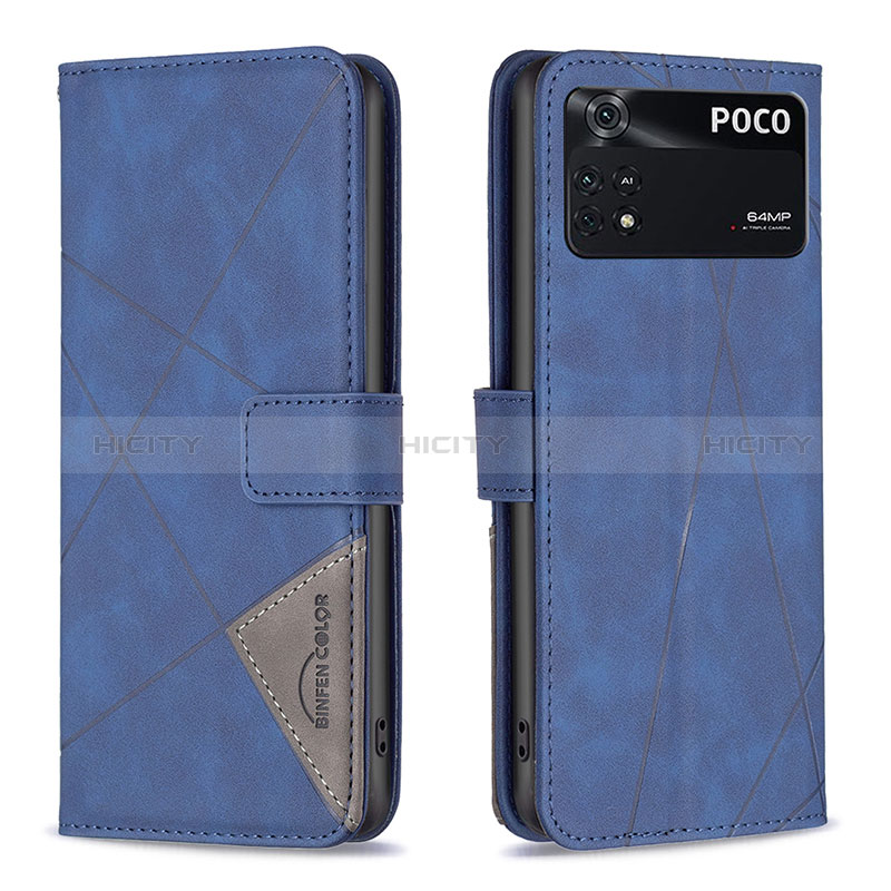 Funda de Cuero Cartera con Soporte Carcasa B08F para Xiaomi Poco M4 Pro 4G