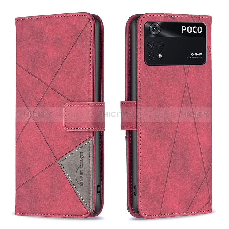 Funda de Cuero Cartera con Soporte Carcasa B08F para Xiaomi Poco M4 Pro 4G