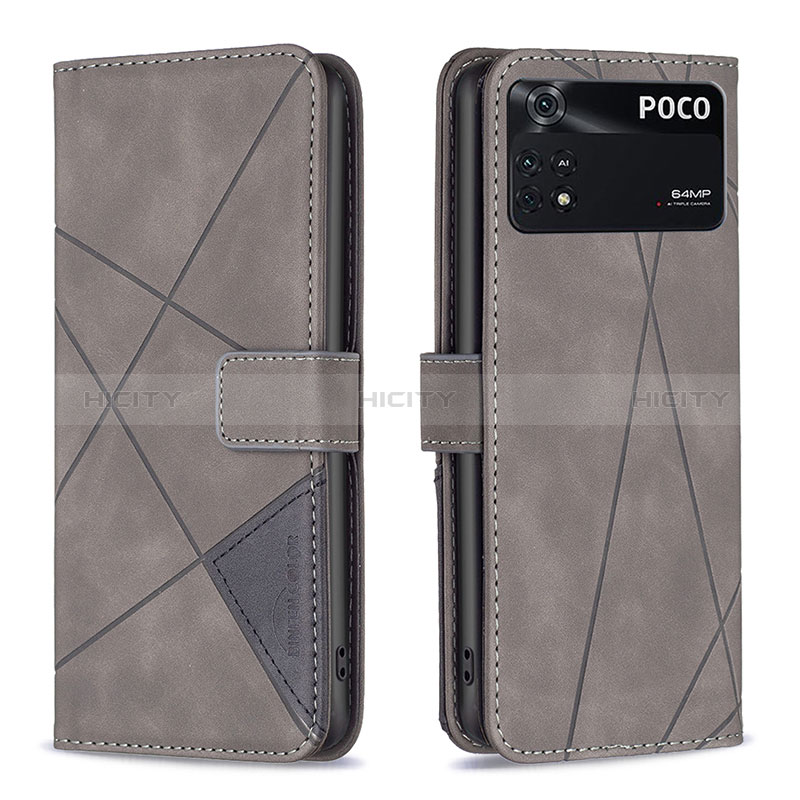 Funda de Cuero Cartera con Soporte Carcasa B08F para Xiaomi Poco M4 Pro 4G