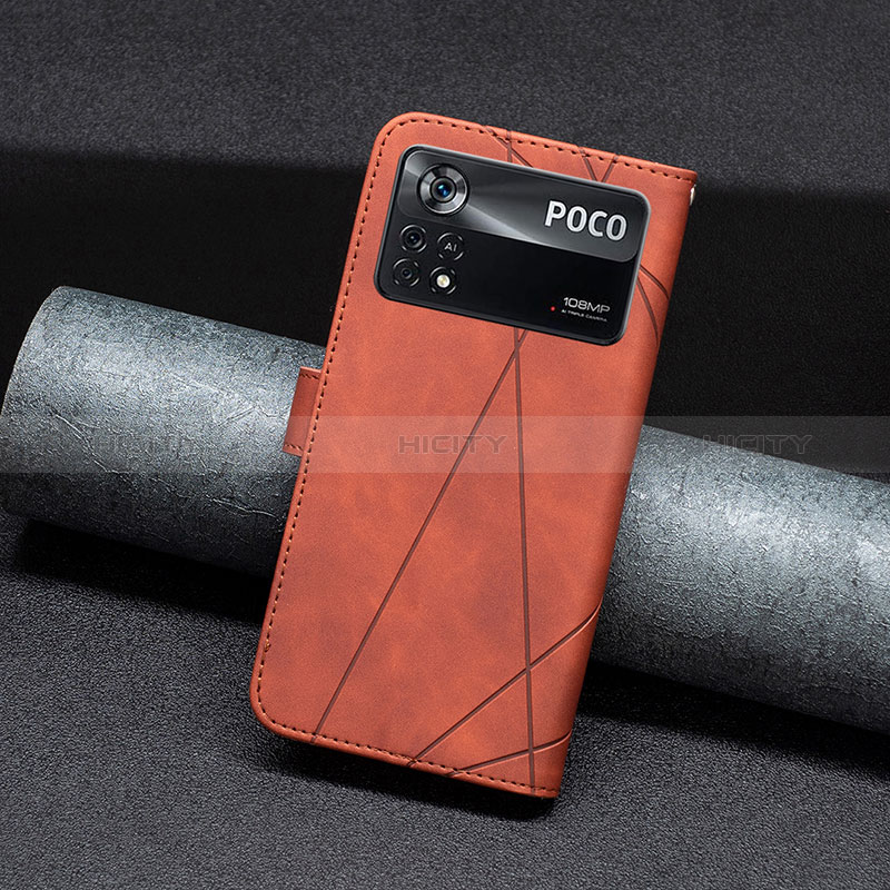 Funda de Cuero Cartera con Soporte Carcasa B08F para Xiaomi Poco X4 Pro 5G