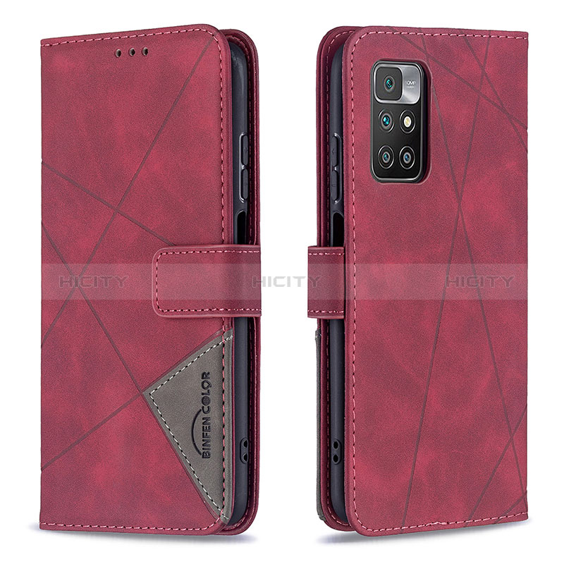 Funda de Cuero Cartera con Soporte Carcasa B08F para Xiaomi Redmi 10 (2022)