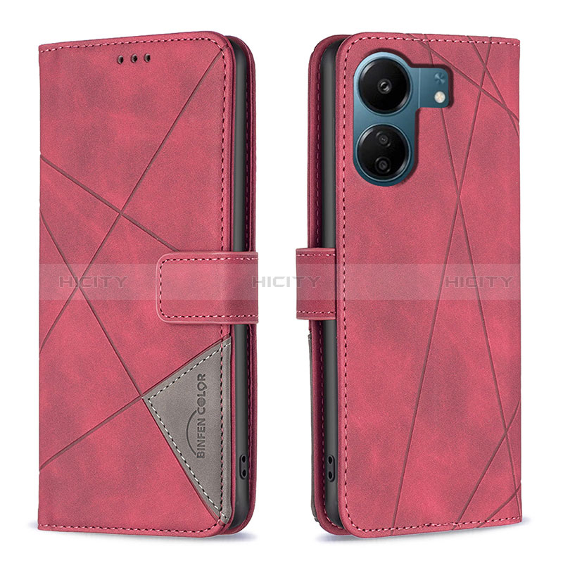 Funda de Cuero Cartera con Soporte Carcasa B08F para Xiaomi Redmi 13C