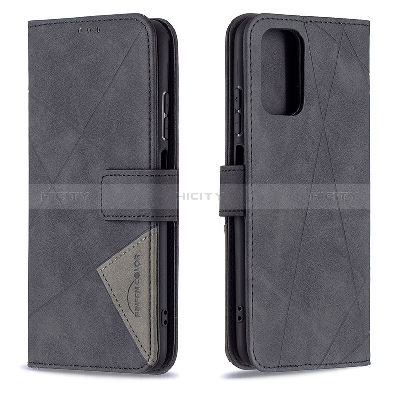 Funda de Cuero Cartera con Soporte Carcasa B08F para Xiaomi Redmi Note 10 4G Negro