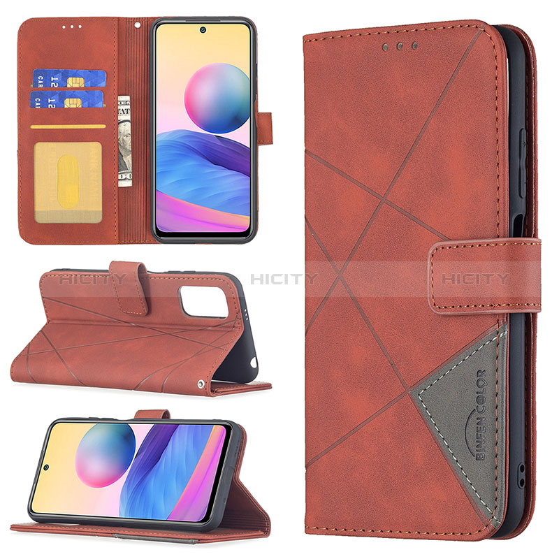 Funda de Cuero Cartera con Soporte Carcasa B08F para Xiaomi Redmi Note 10 5G