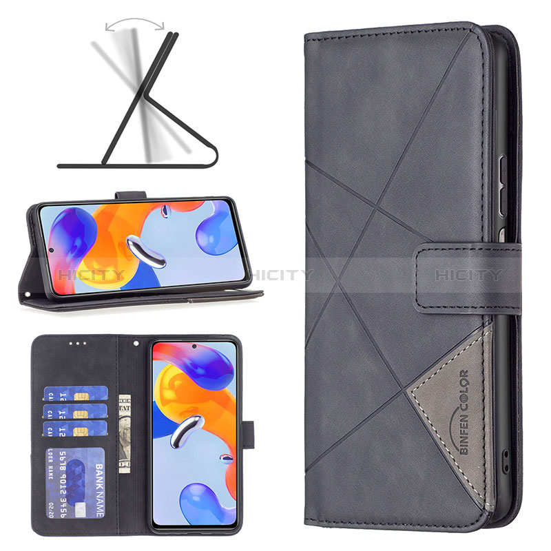 Funda de Cuero Cartera con Soporte Carcasa B08F para Xiaomi Redmi Note 11 Pro 4G