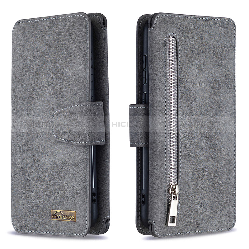 Funda de Cuero Cartera con Soporte Carcasa B09F para Samsung Galaxy A11 Gris