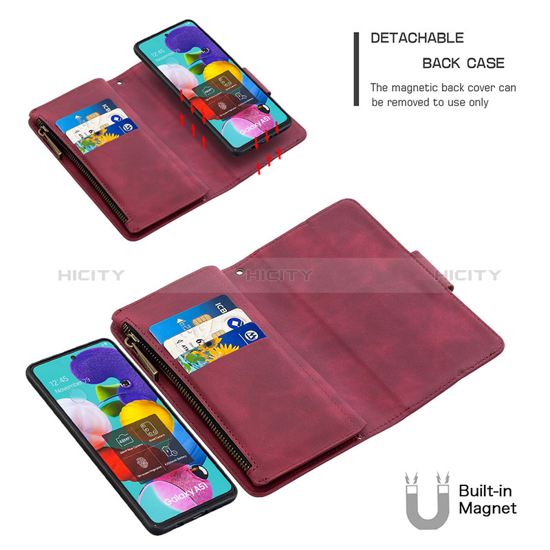 Funda de Cuero Cartera con Soporte Carcasa B09F para Samsung Galaxy A51 5G