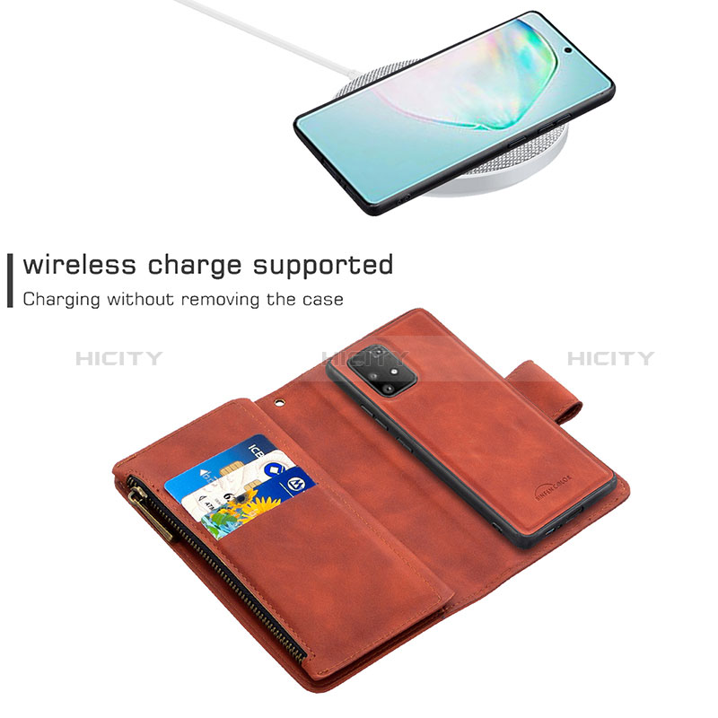 Funda de Cuero Cartera con Soporte Carcasa B09F para Samsung Galaxy A91