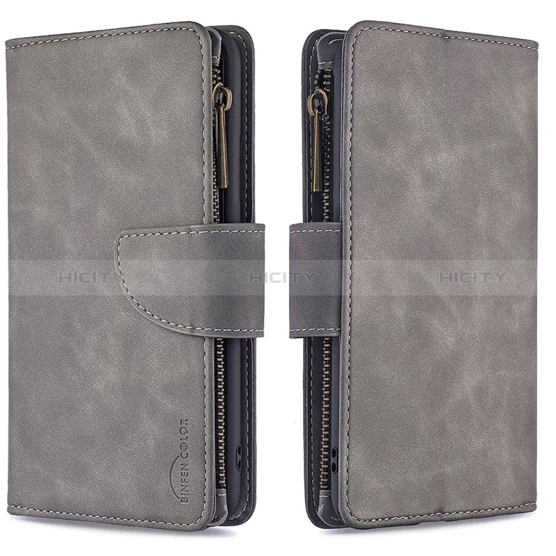 Funda de Cuero Cartera con Soporte Carcasa B09F para Samsung Galaxy M10 Gris