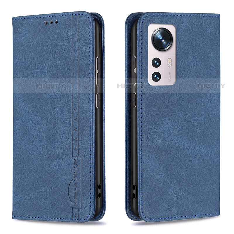 Funda de Cuero Cartera con Soporte Carcasa B09F para Xiaomi Mi 12S 5G Azul