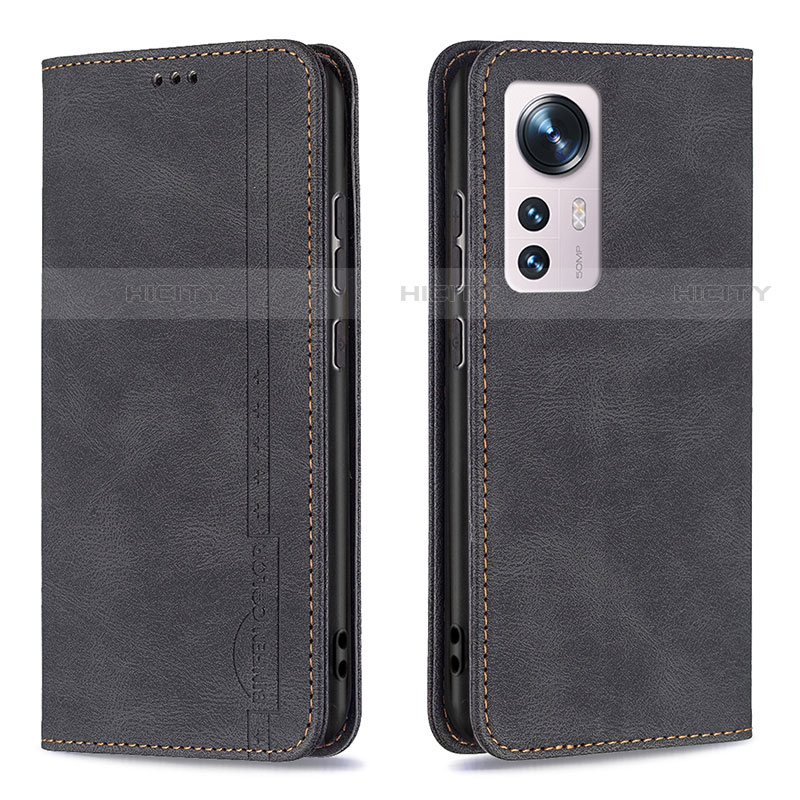 Funda de Cuero Cartera con Soporte Carcasa B09F para Xiaomi Mi 12S 5G Negro