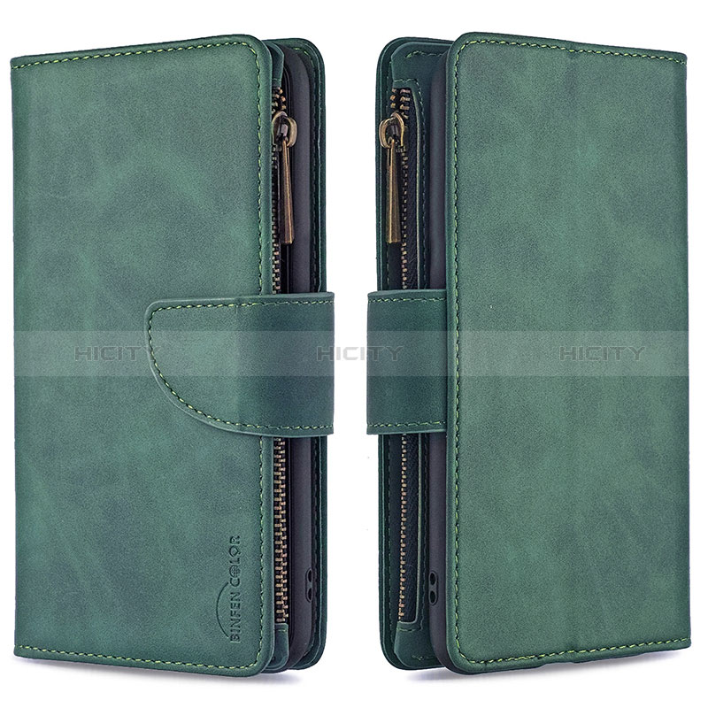 Funda de Cuero Cartera con Soporte Carcasa B09F para Xiaomi Poco X3 NFC Verde