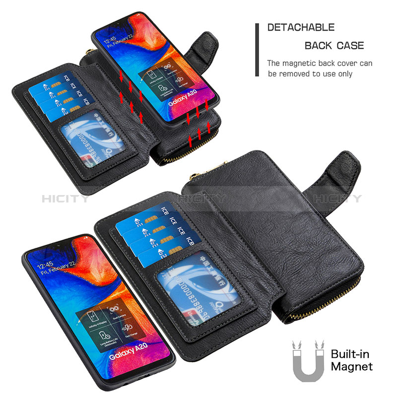 Funda de Cuero Cartera con Soporte Carcasa B10F para Samsung Galaxy A30