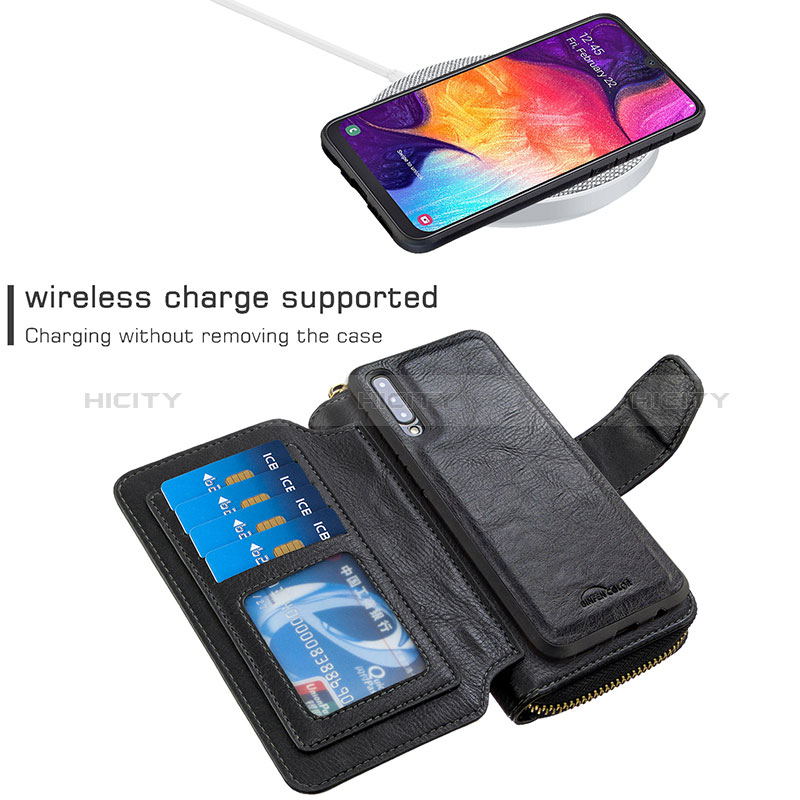 Funda de Cuero Cartera con Soporte Carcasa B10F para Samsung Galaxy A30S