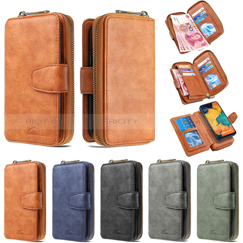 Funda de Cuero Cartera con Soporte Carcasa B10F para Samsung Galaxy A40