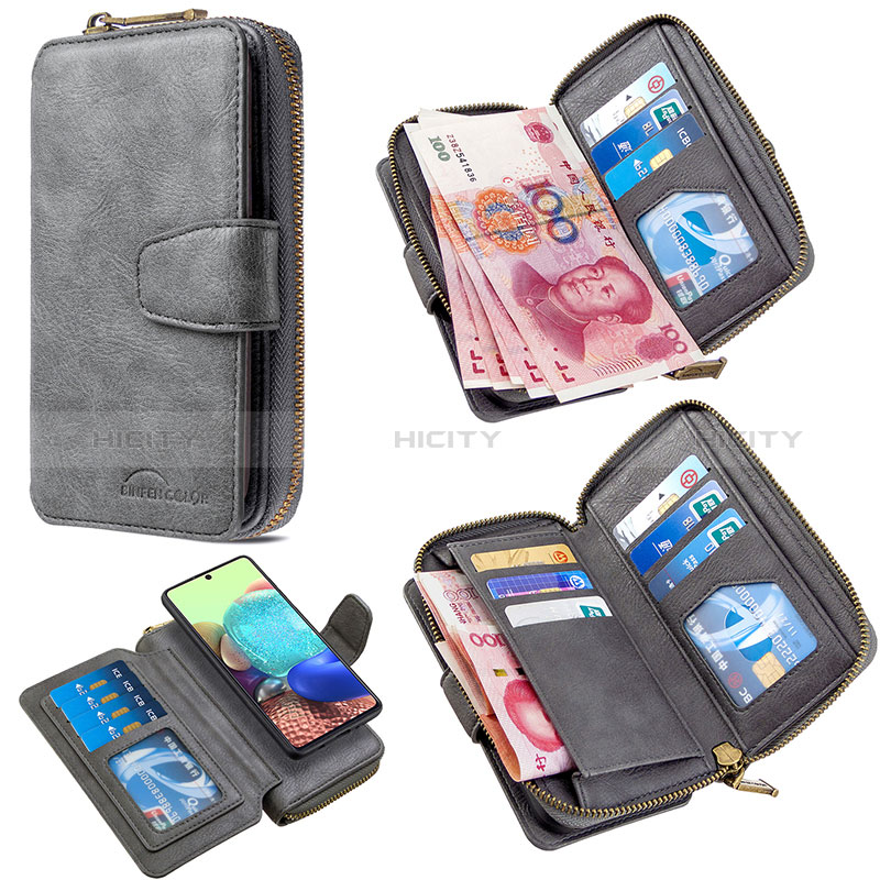 Funda de Cuero Cartera con Soporte Carcasa B10F para Samsung Galaxy A71 4G A715