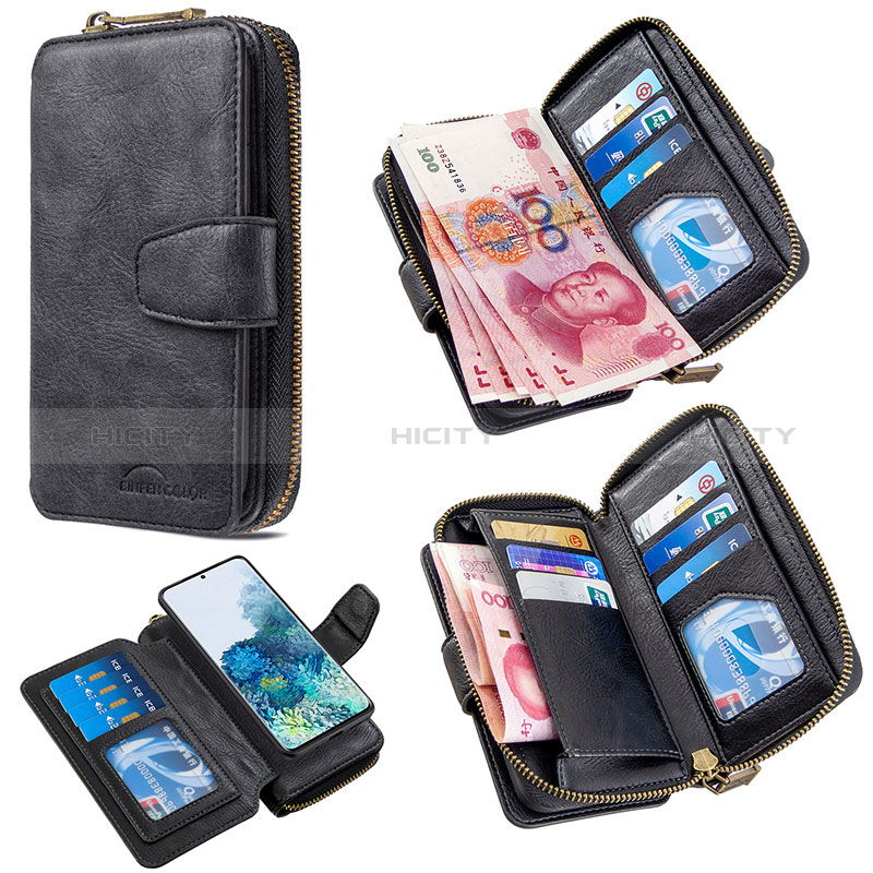 Funda de Cuero Cartera con Soporte Carcasa B10F para Samsung Galaxy S20 Plus