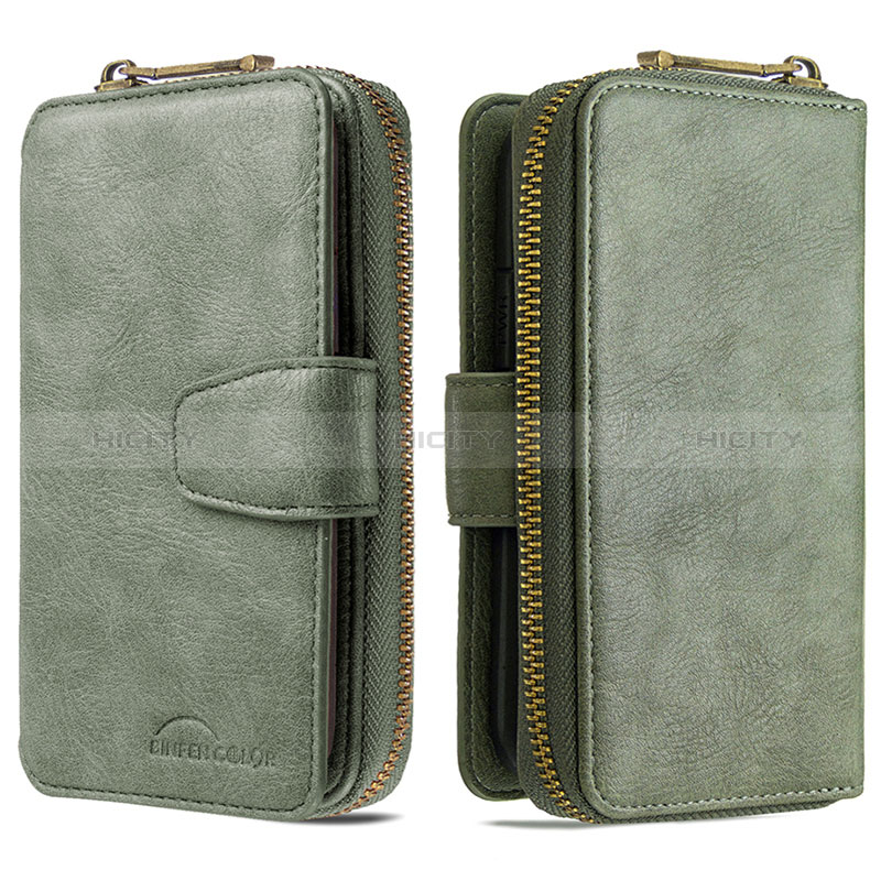 Funda de Cuero Cartera con Soporte Carcasa B10F para Samsung Galaxy S20 Ultra 5G Verde