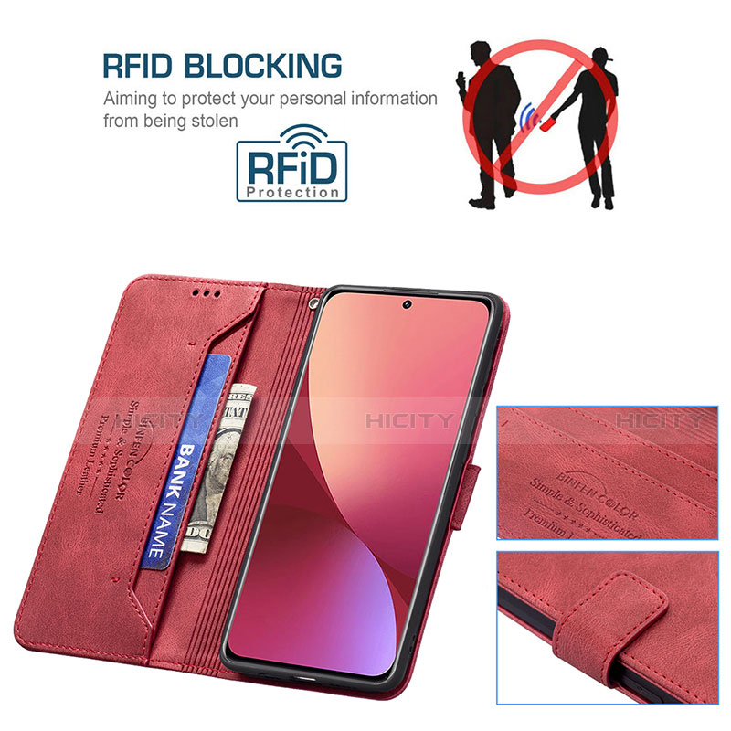 Funda de Cuero Cartera con Soporte Carcasa B10F para Xiaomi Mi 12 5G