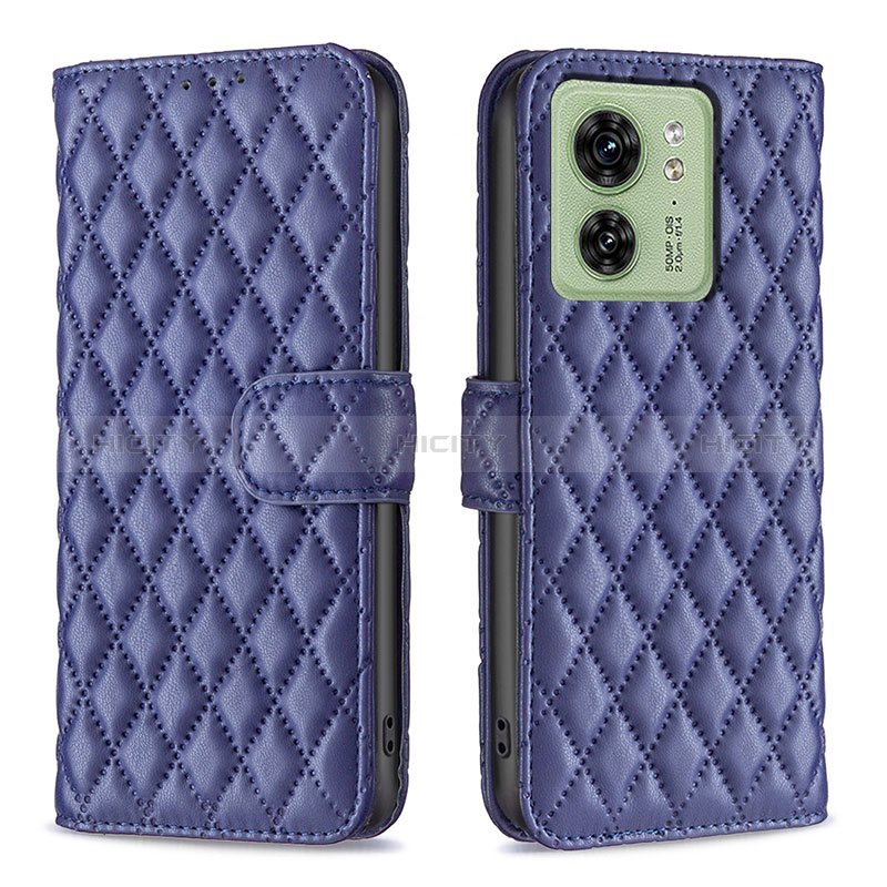 Funda de Cuero Cartera con Soporte Carcasa B11F para Motorola Moto Edge 40 5G Azul