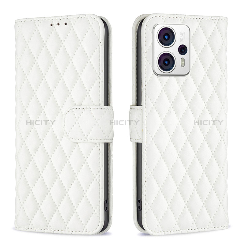 Funda de Cuero Cartera con Soporte Carcasa B11F para Motorola Moto G23 Blanco