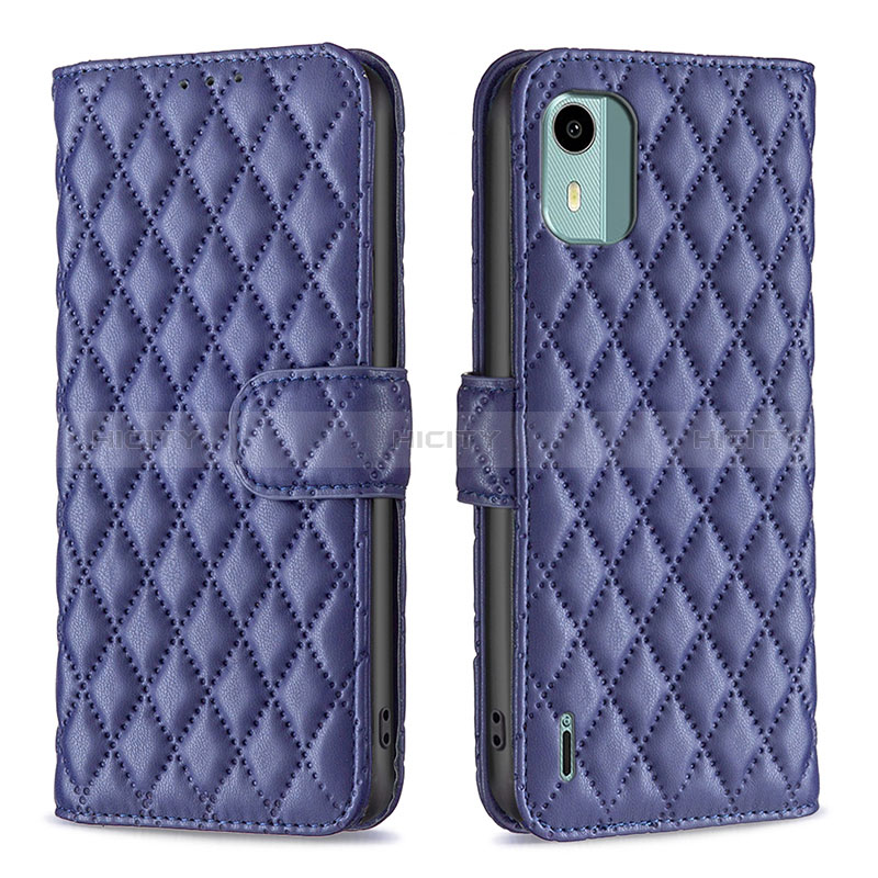 Funda de Cuero Cartera con Soporte Carcasa B11F para Nokia C12 Plus