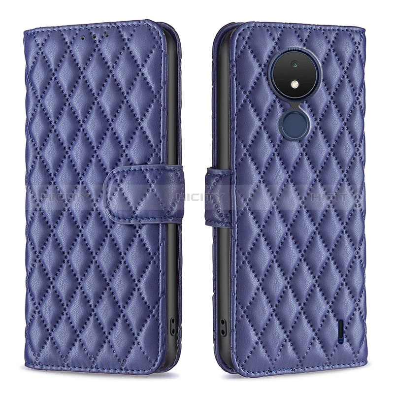 Funda de Cuero Cartera con Soporte Carcasa B11F para Nokia C21 Azul