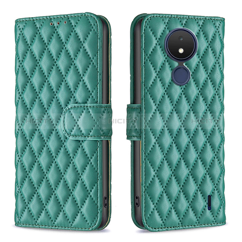 Funda de Cuero Cartera con Soporte Carcasa B11F para Nokia C21 Verde