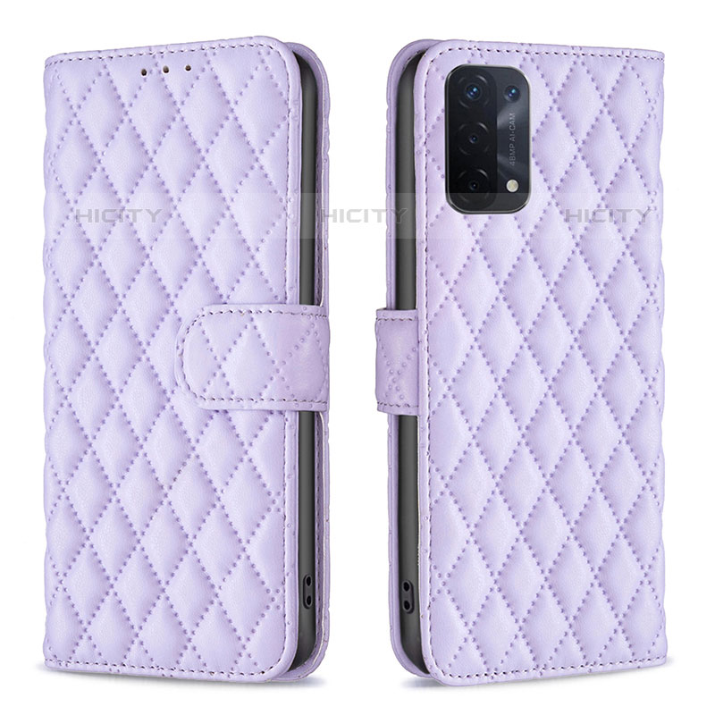 Funda de Cuero Cartera con Soporte Carcasa B11F para OnePlus Nord N200 5G Morado