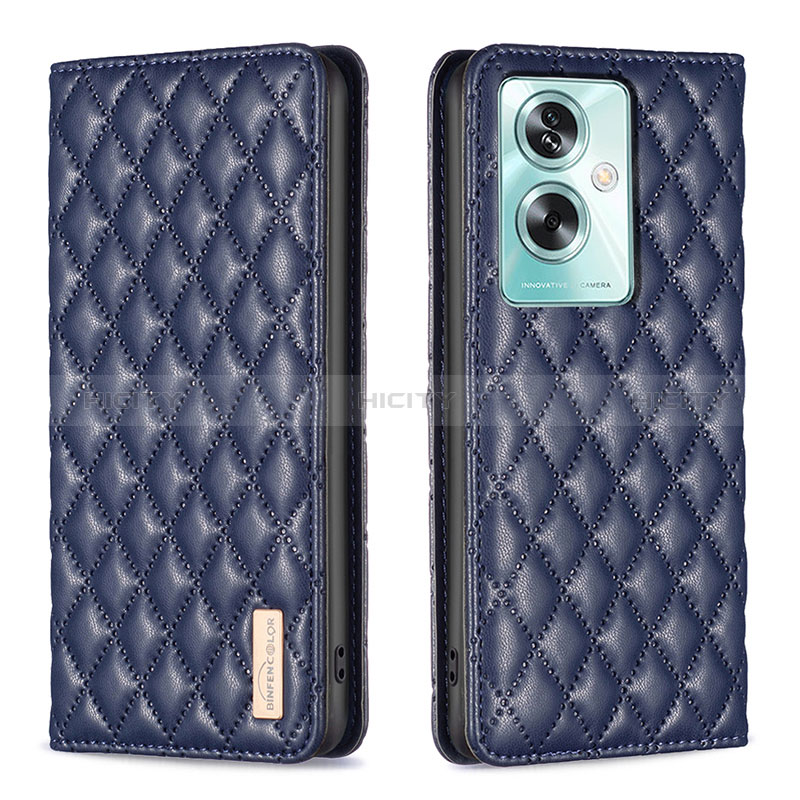 Funda de Cuero Cartera con Soporte Carcasa B11F para Oppo A2 5G Azul