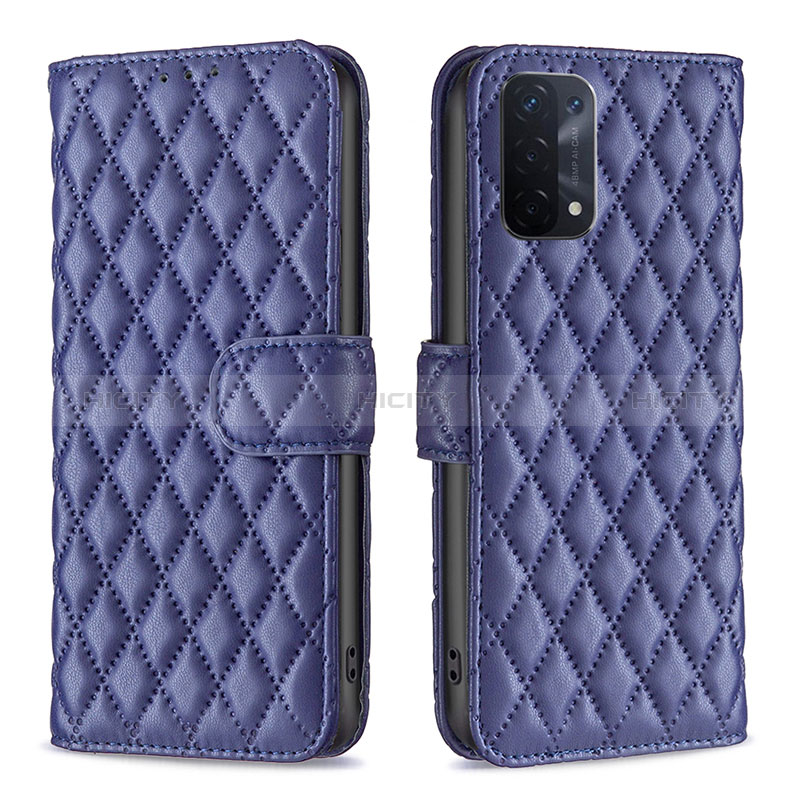 Funda de Cuero Cartera con Soporte Carcasa B11F para Oppo A54 5G Azul