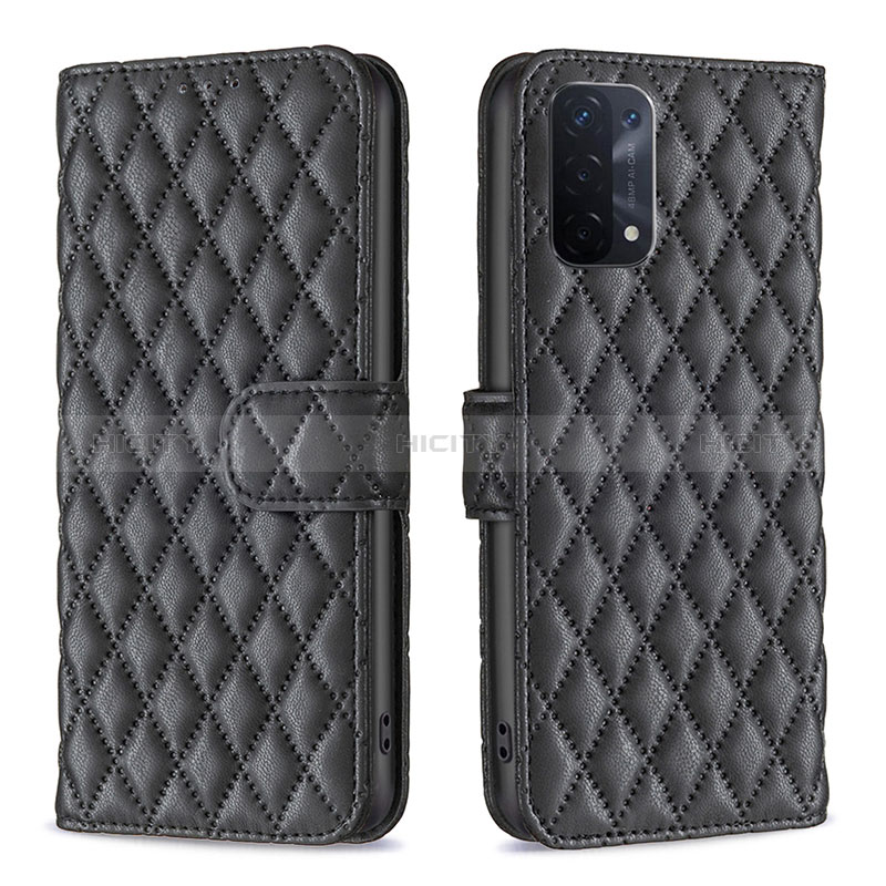 Funda de Cuero Cartera con Soporte Carcasa B11F para Oppo A54 5G Negro