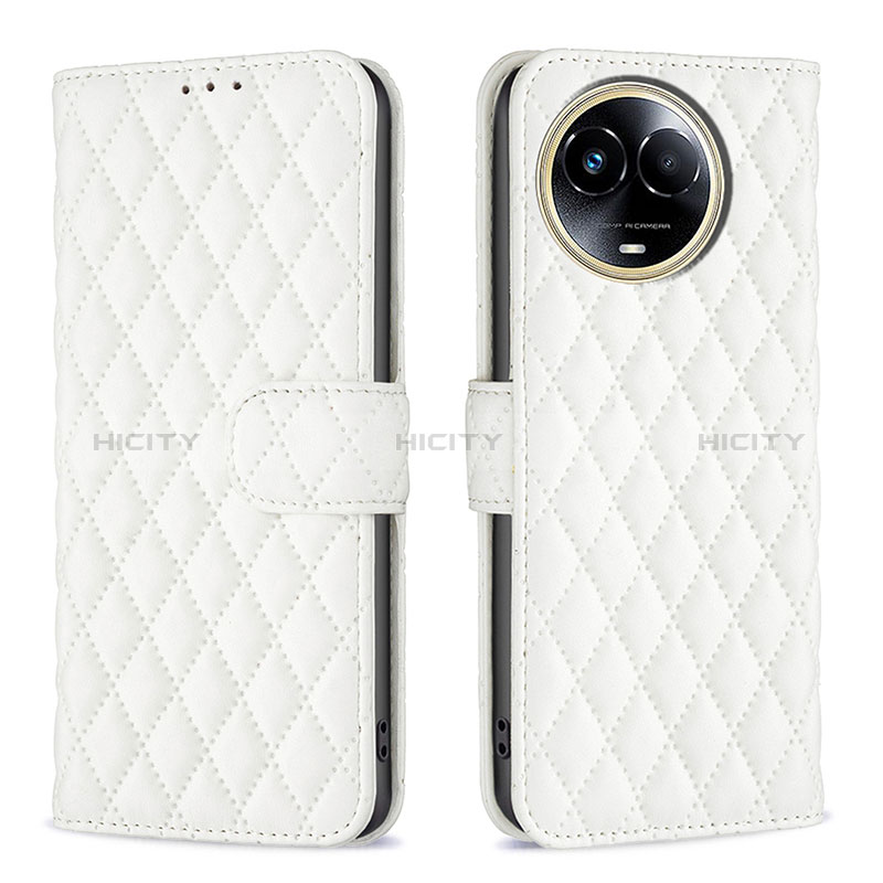 Funda de Cuero Cartera con Soporte Carcasa B11F para Realme 11 5G Blanco