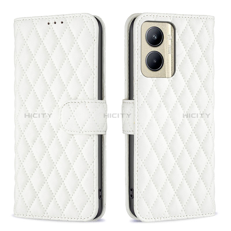 Funda de Cuero Cartera con Soporte Carcasa B11F para Realme C33 Blanco