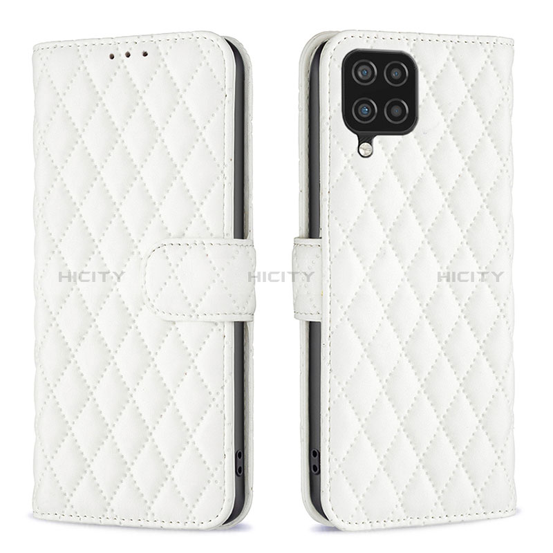 Funda de Cuero Cartera con Soporte Carcasa B11F para Samsung Galaxy A12 5G Blanco