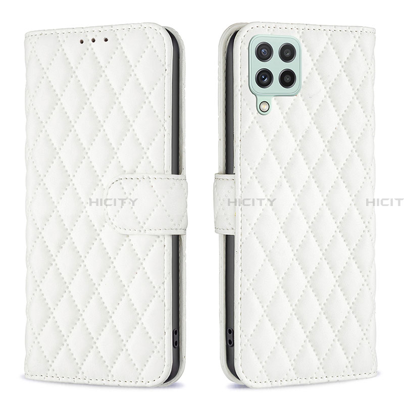 Funda de Cuero Cartera con Soporte Carcasa B11F para Samsung Galaxy A22 4G Blanco