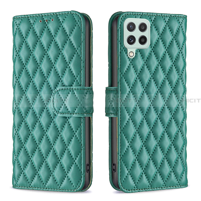 Funda de Cuero Cartera con Soporte Carcasa B11F para Samsung Galaxy A22 4G Verde