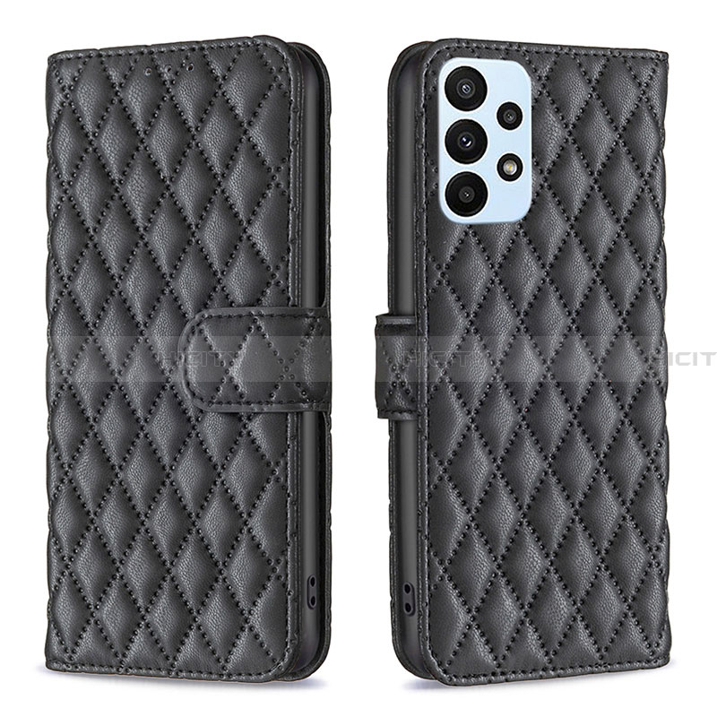 Funda de Cuero Cartera con Soporte Carcasa B11F para Samsung Galaxy A23 4G Negro