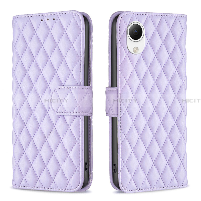 Funda de Cuero Cartera con Soporte Carcasa B11F para Samsung Galaxy A23 5G SC-56C Morado