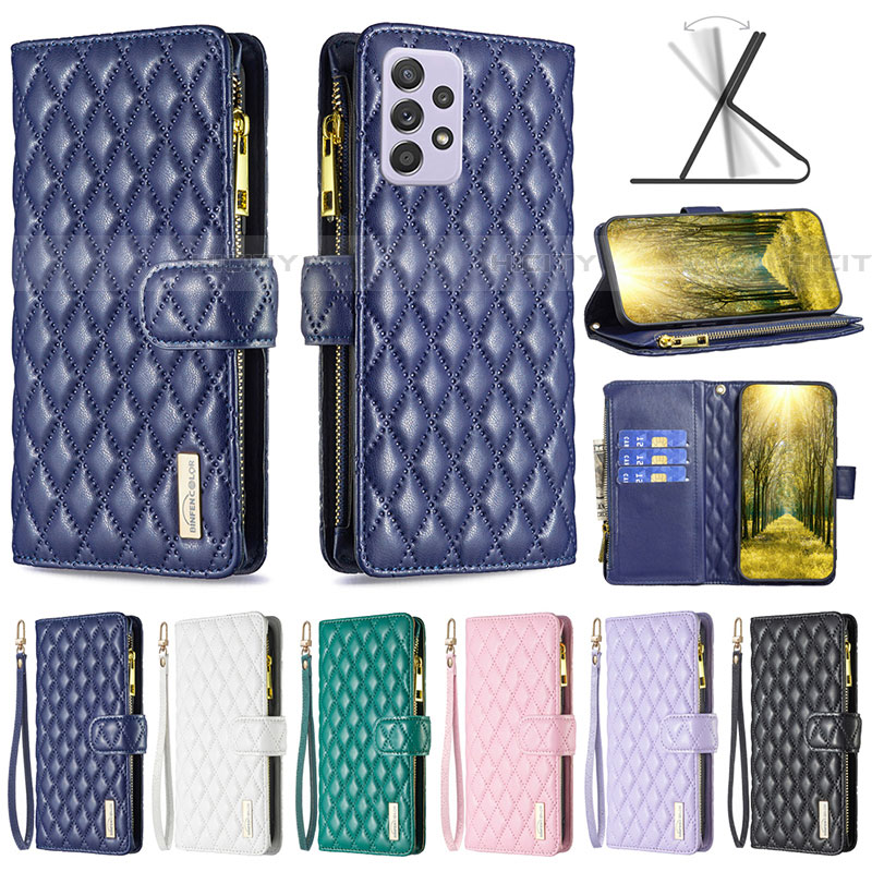 Funda de Cuero Cartera con Soporte Carcasa B11F para Samsung Galaxy A52 4G